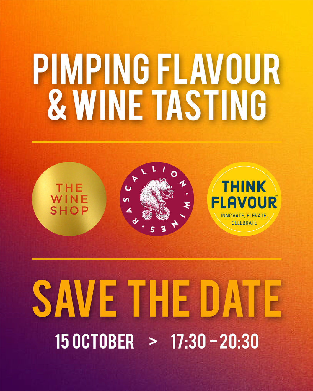 Wednesday, 15 Oct 2025 PIMP MY BRAAI & RASCALLION WINES | EVENT ADMISSION TICKET